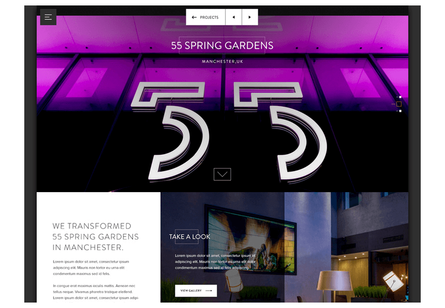 Pertolucha created the website for construction company ARCO to present their services